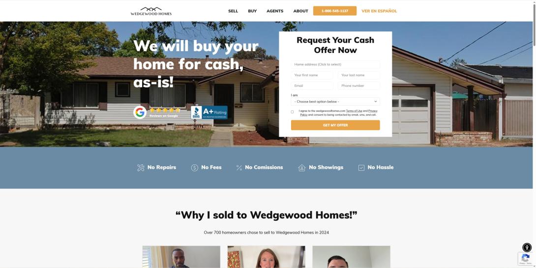 Wedgewood Homes Website